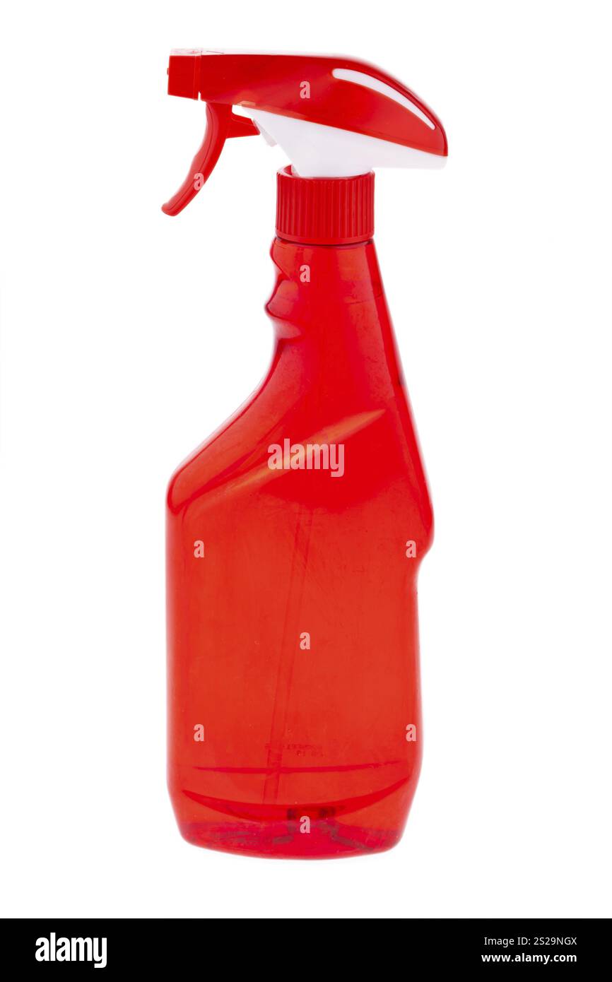 Eine Flasche mit Reinigungsmittel. Flasche isoliert auf weißem Hintergrund Österreich Stockfoto