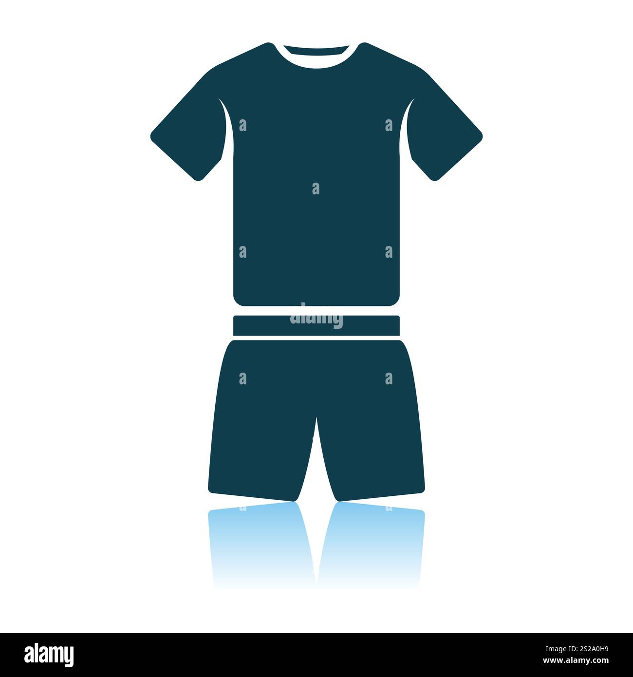 Fußball-Symbol. Schatten Reflexion Design. Vector Illustration. Stockfoto