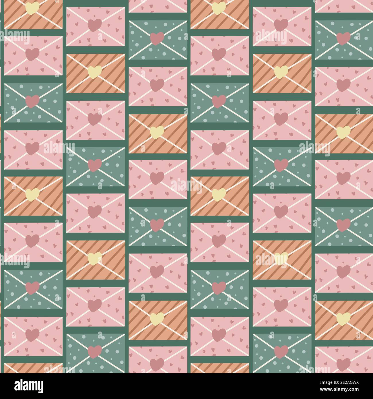 Nahtloses Muster mit Buchstaben Stockfoto