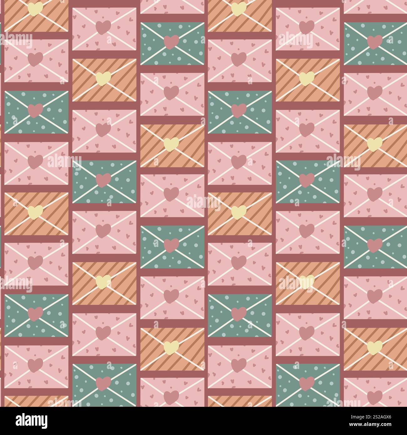 Nahtloses Muster mit Buchstaben Stockfoto