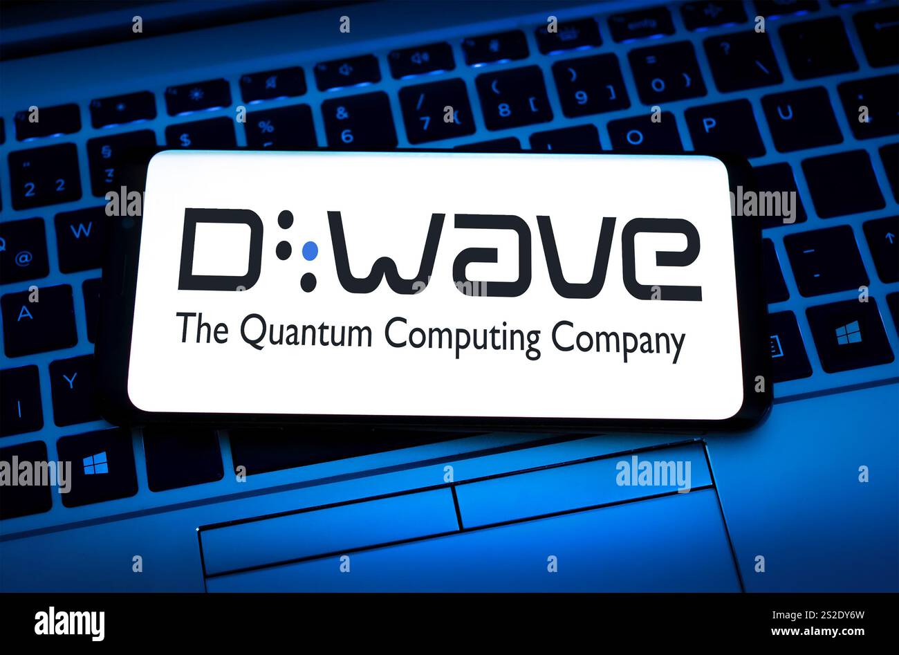 D Wave Systems Logo für Quantencomputer Stockfoto