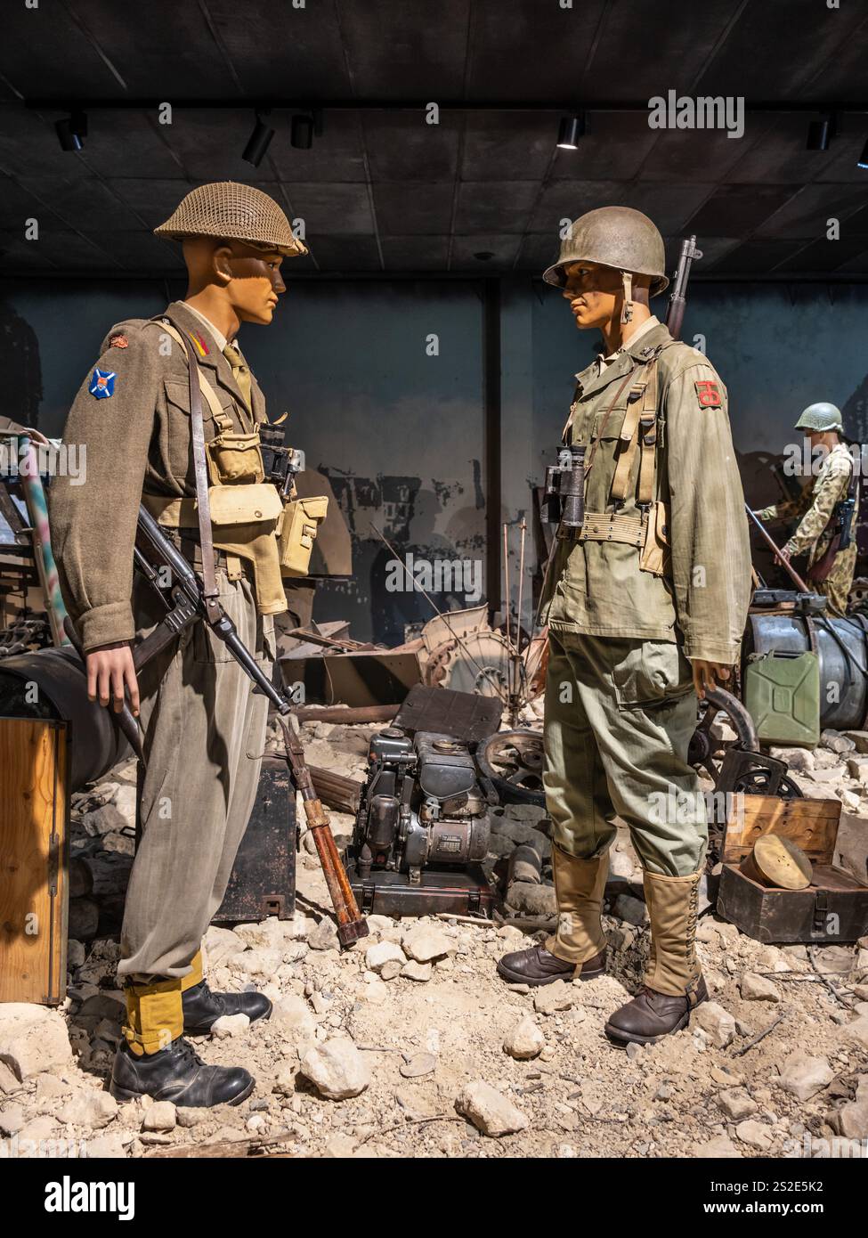 Falaise Pocket Diorama, Memorial Museum of the Battle of Normandie, Bayeux, Normandie, Frankreich Stockfoto
