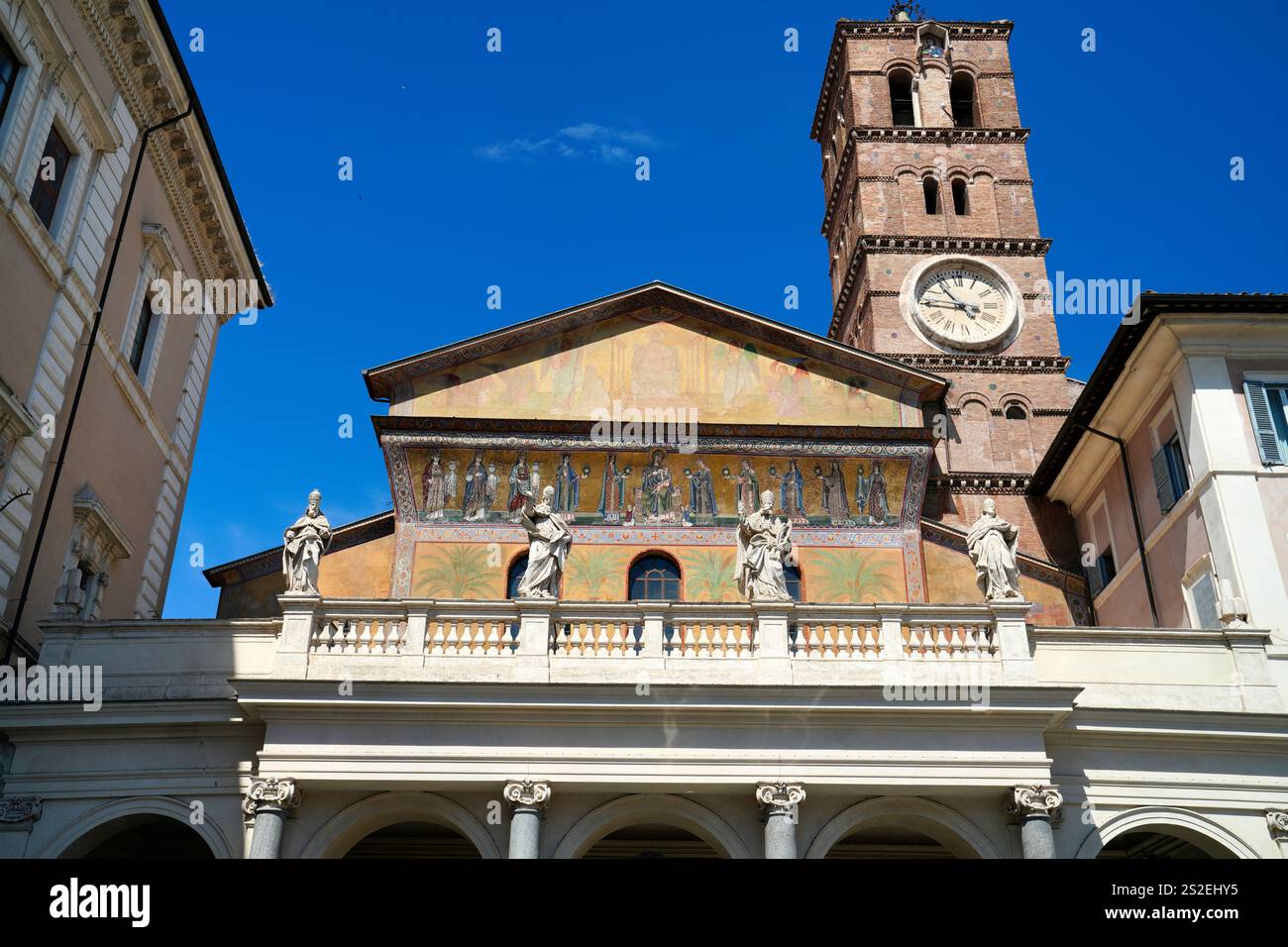 Die älteste Marienkirche in Rom, Santa Maria in Trastevere, Trastevere Viertel, Rom, Latium, Italien Stockfoto