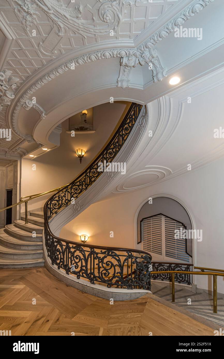 Wendeltreppe, Lobby des Bellvue Stockfoto