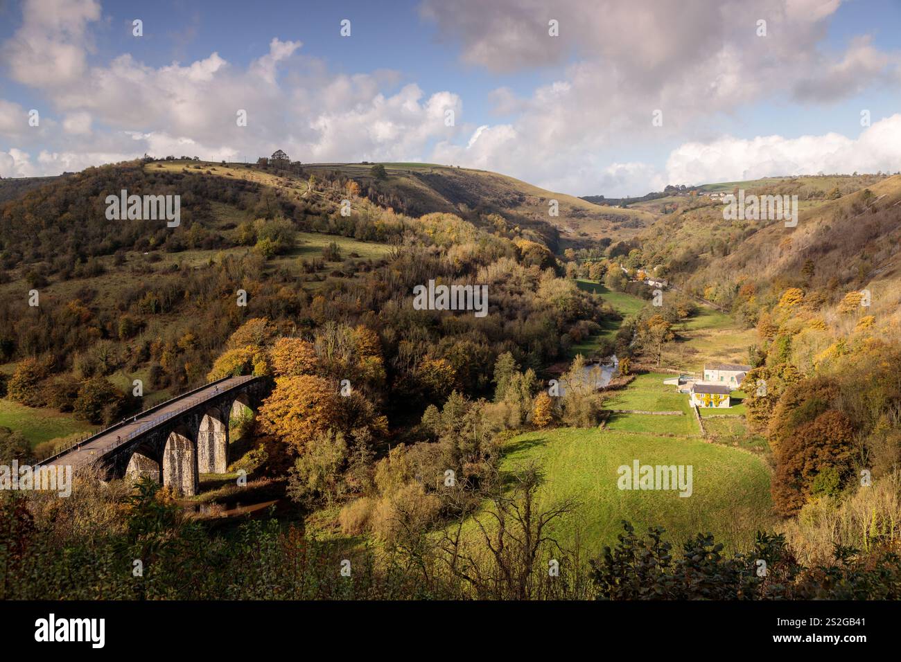 Monsal Head Viaduct, Derbyshire, England Stockfoto