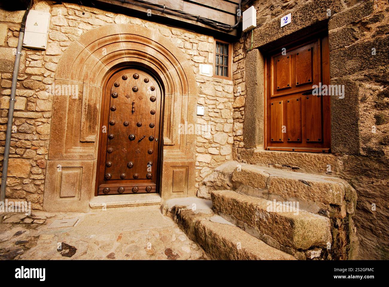 Dorf La Alberca, Salamanca, Spanien Stockfoto