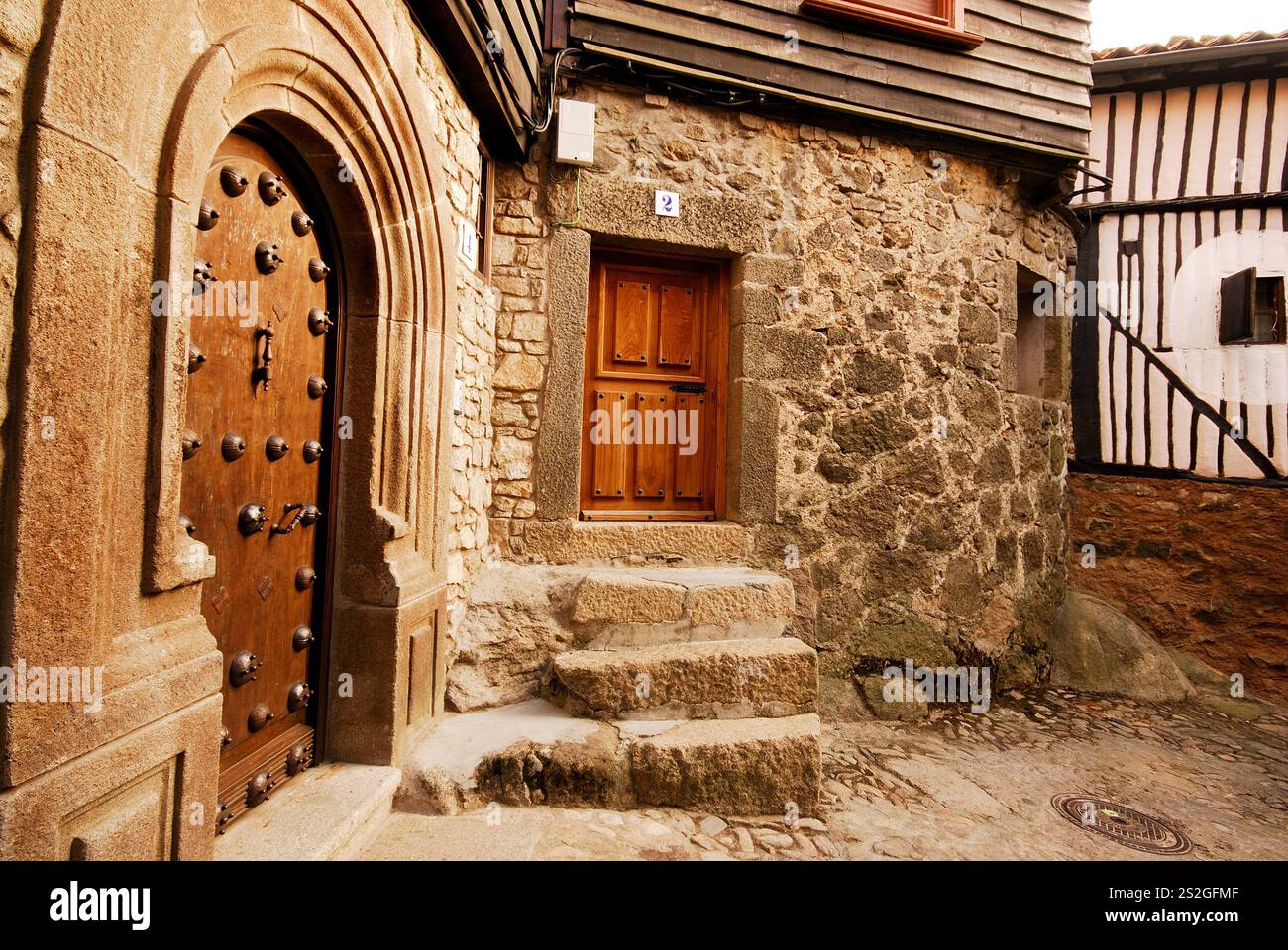 Dorf La Alberca, Salamanca, Spanien Stockfoto