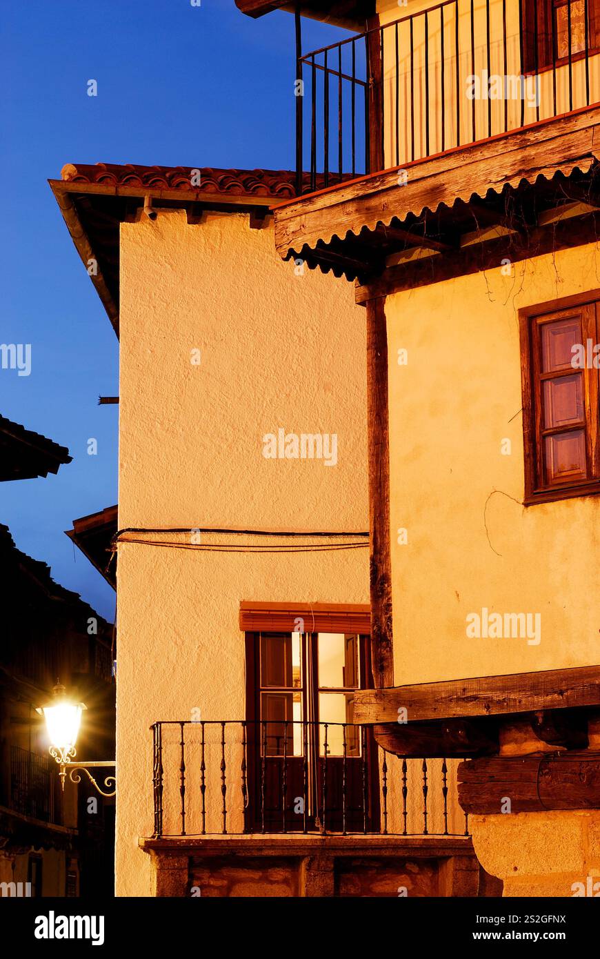 Zentrum von La Alberca, Salamanca, Spanien Stockfoto