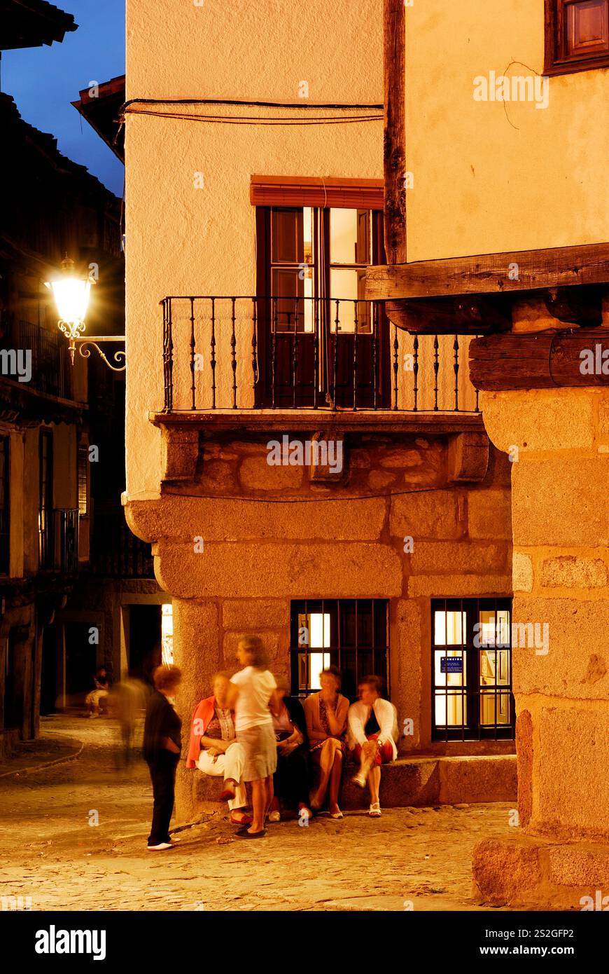Zentrum von La Alberca, Salamanca, Spanien Stockfoto