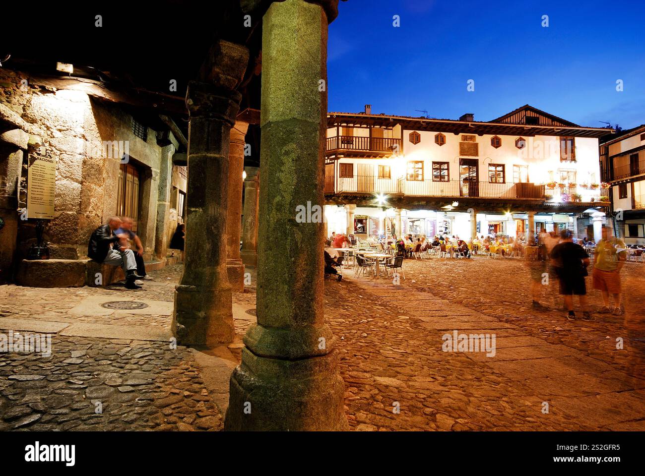 Zentrum von La Alberca, Salamanca, Spanien Stockfoto