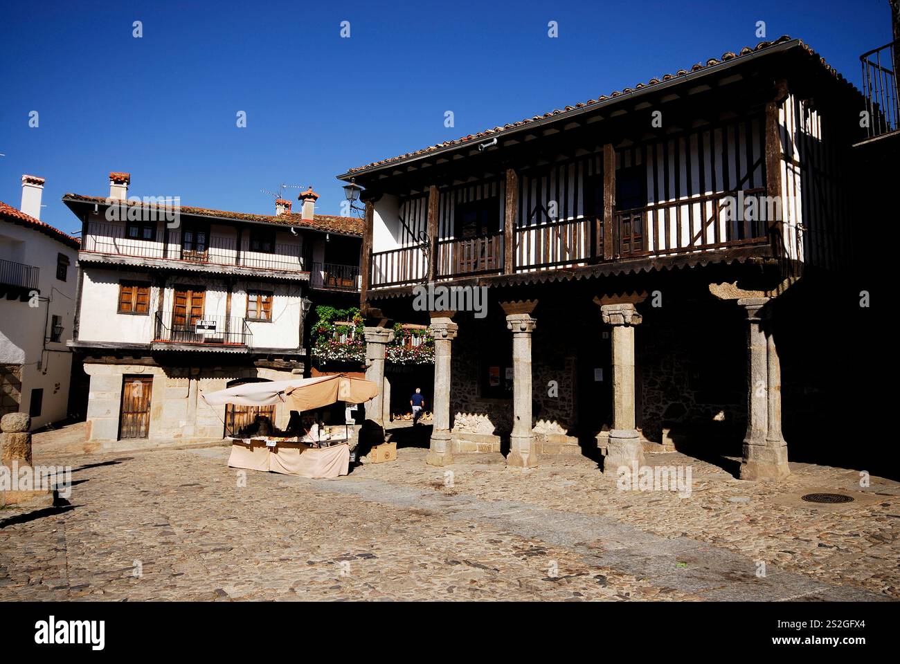 Platz in La Alberca, Salamanca, Spanien Stockfoto