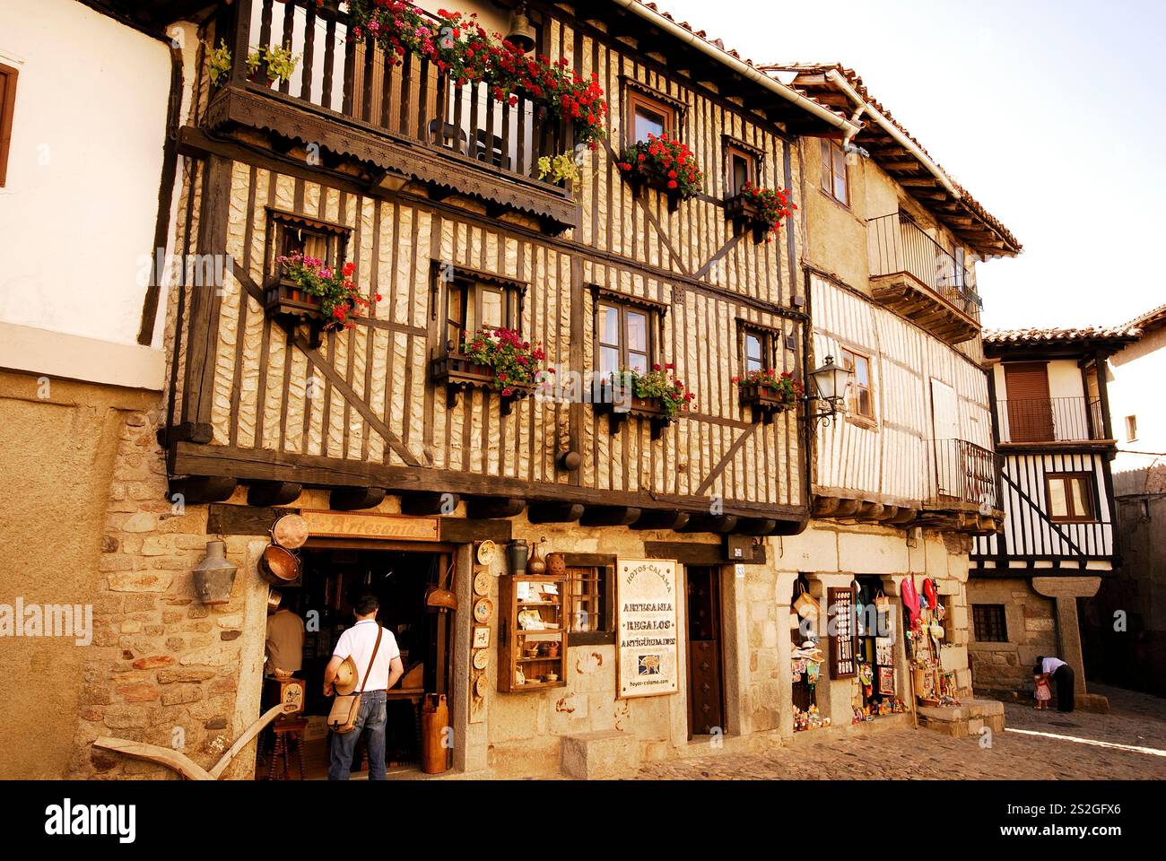 Platz in La Alberca, Salamanca, Spanien Stockfoto