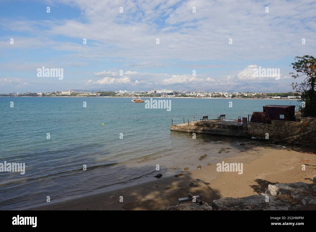 Meerblick von Antalya, Side, Türkei Stockfoto