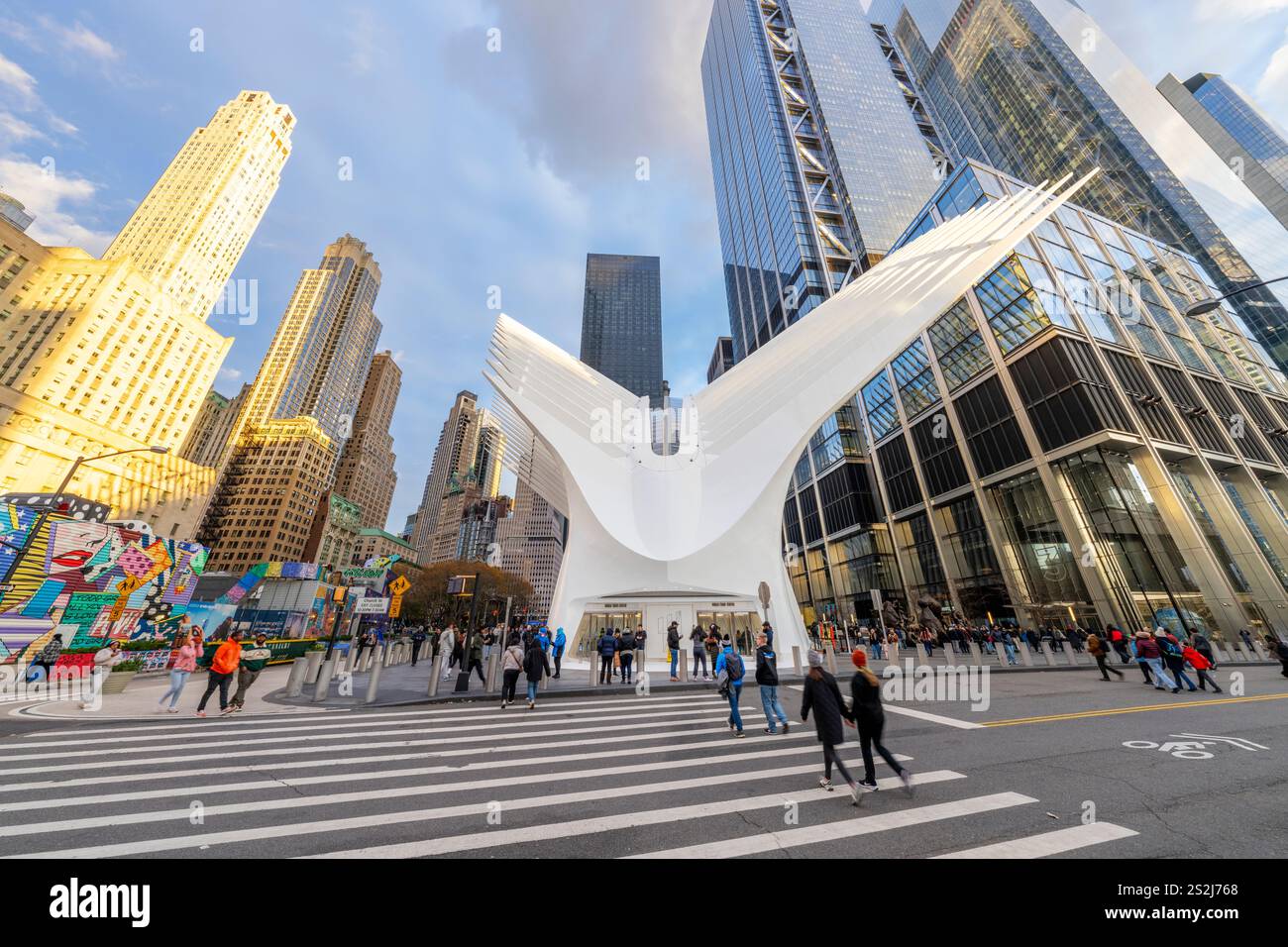 Oculus World Trade Center Station am 9/11 Ground Zero Memorial Manhattan, New York City, USA Stockfoto