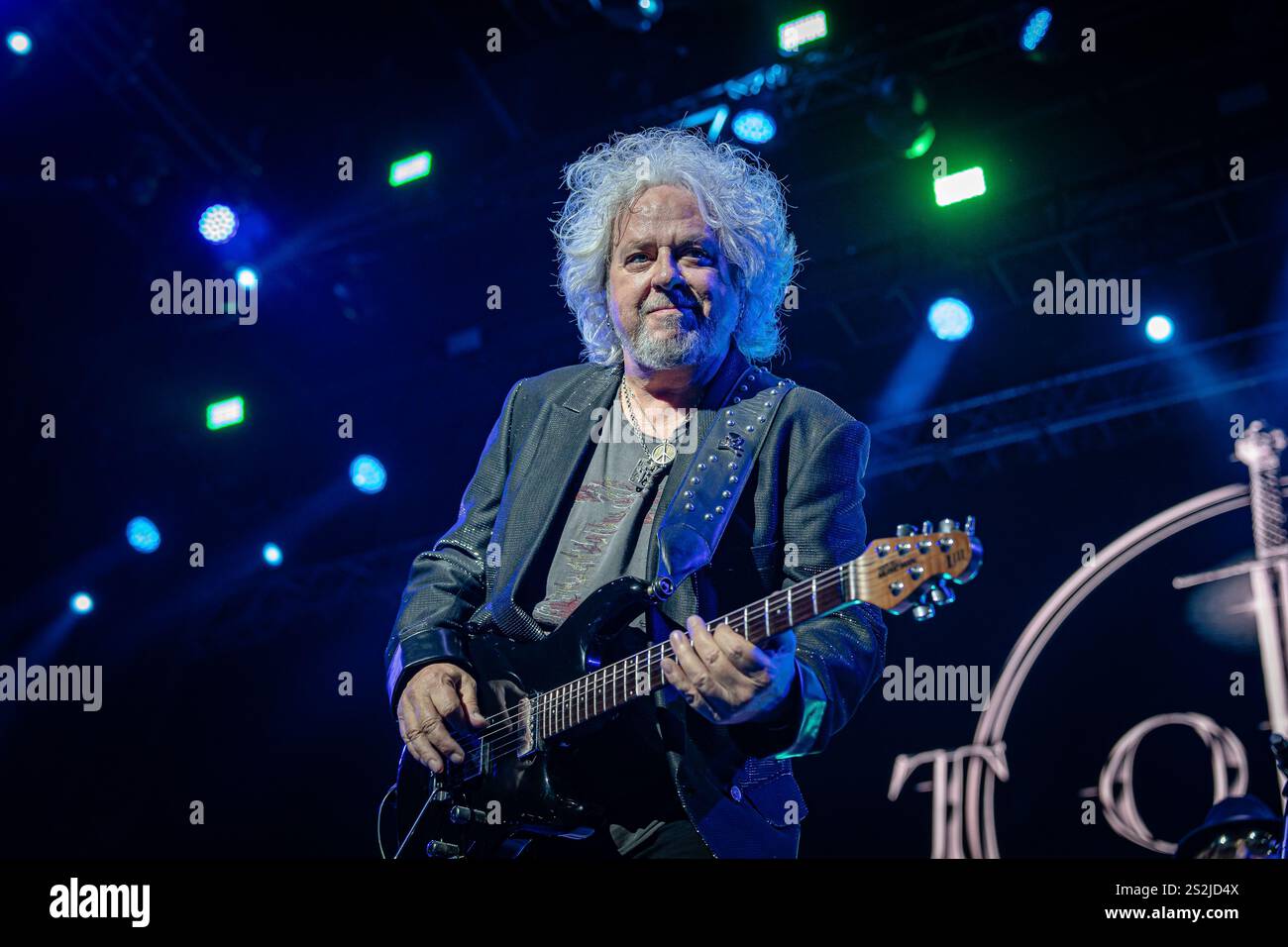 Toto trat auf der Bühne beim Lucca Summer Festival im Rahmen ihrer Europatournee auf. Stockfoto