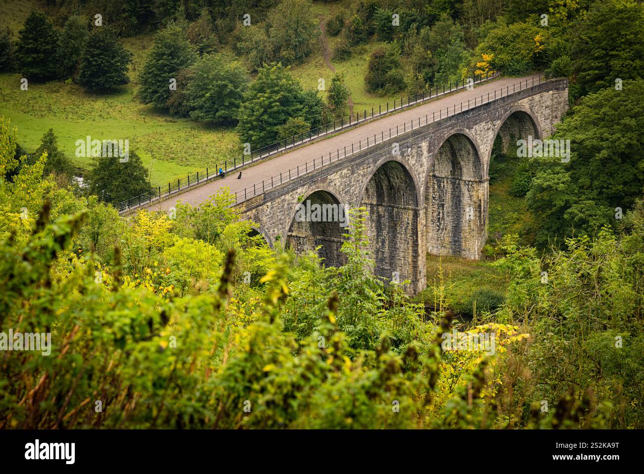 Grabsteinviadukt, Monsal Head, Derbyshire Stockfoto