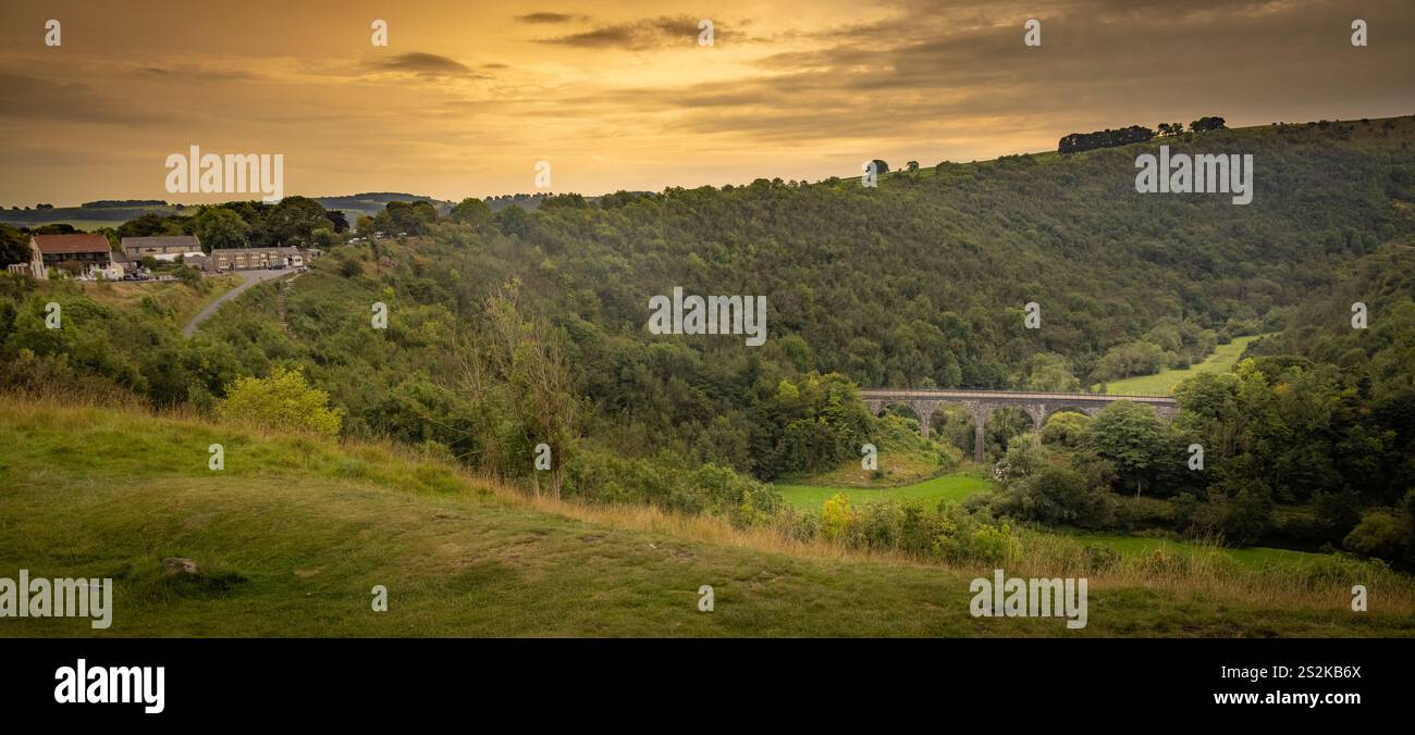 Ein Blick auf Monsal Head, Derbyshire Stockfoto