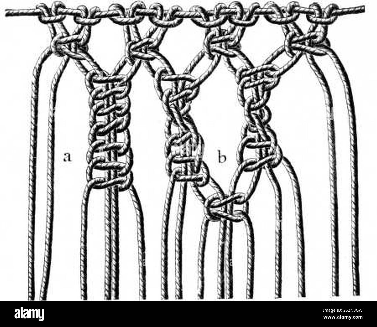 Abb. 531. Geflochtene und gewellte Knoten. Stockfoto