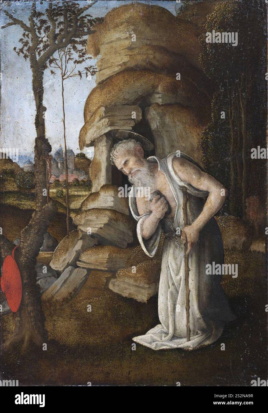 Filippino Lippi - Saint Jerome in the Wilderness, ca. 1475–1480, 512. Stockfoto