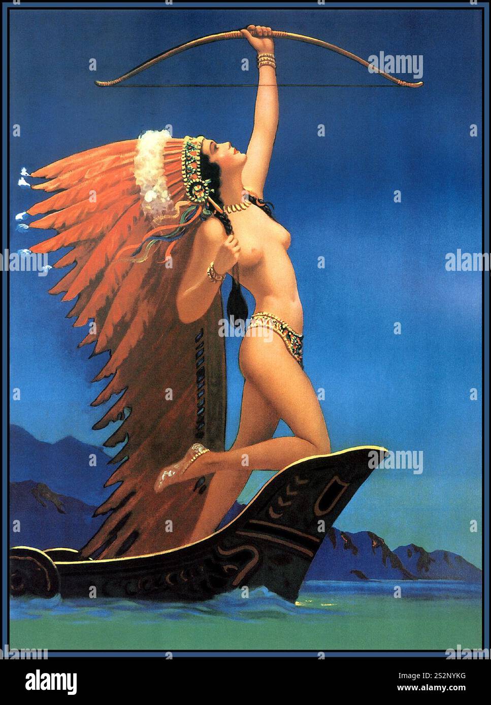 Flaming Arrow von Edward Mason Eggleston. Stockfoto