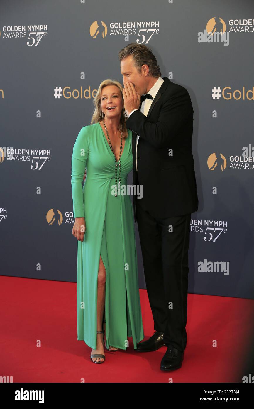 Bo Dereck und John Corbett, Red Carpet Award Ceremony Nymphes d'Or, 57. Festival de Television de Monte-Carlo, TV Festival Monte-Carlo, Fürstentum Stockfoto
