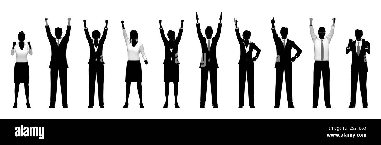 Silhouette People Business Image Stockfoto