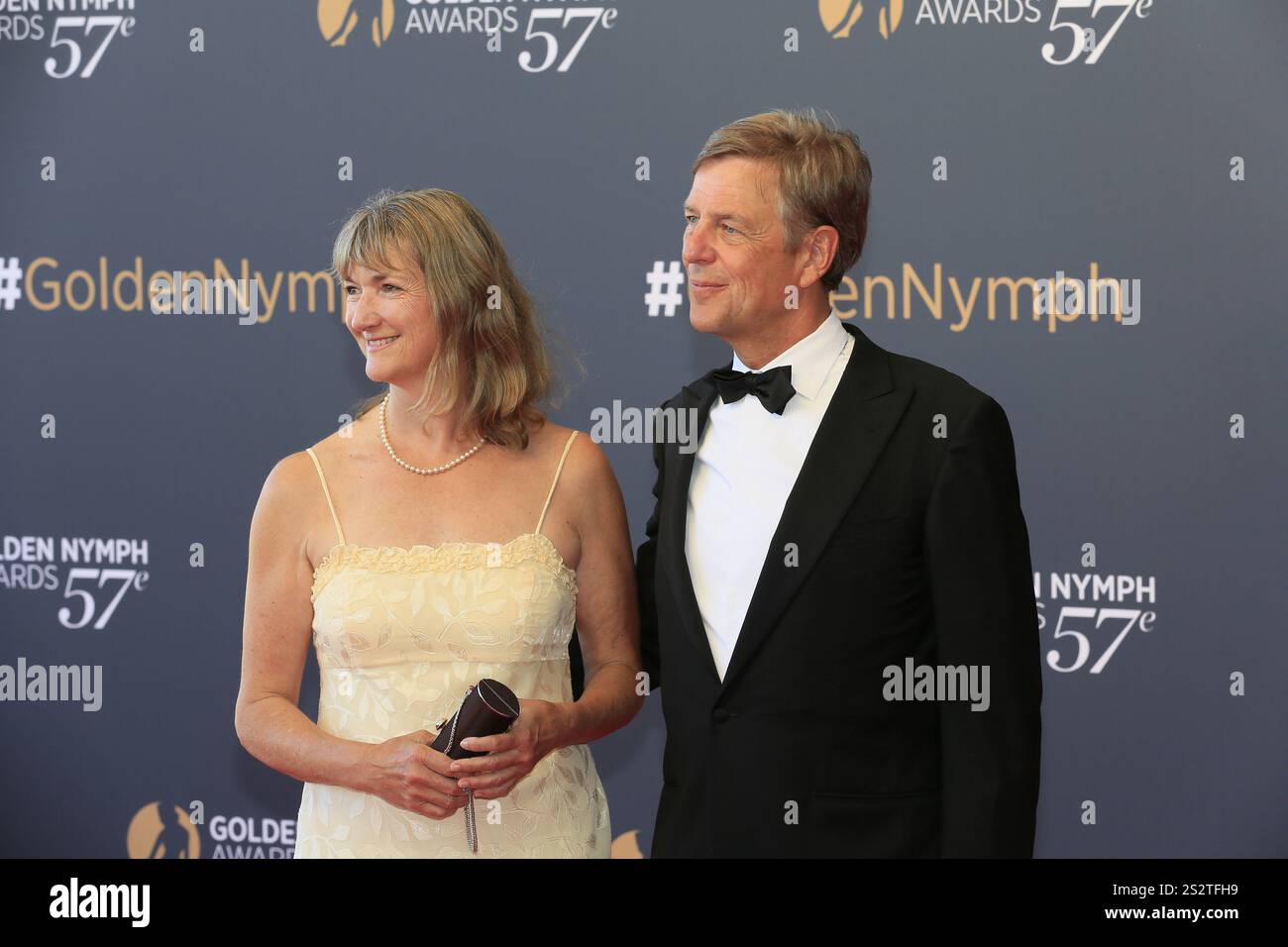 Claus Kleber Red Carpet Award Zeremonie Nymphes d'Or, 57. Festival de Television de Monte-Carlo, TV Festival Monte-Carlo, Fürstentum Monaco Stockfoto
