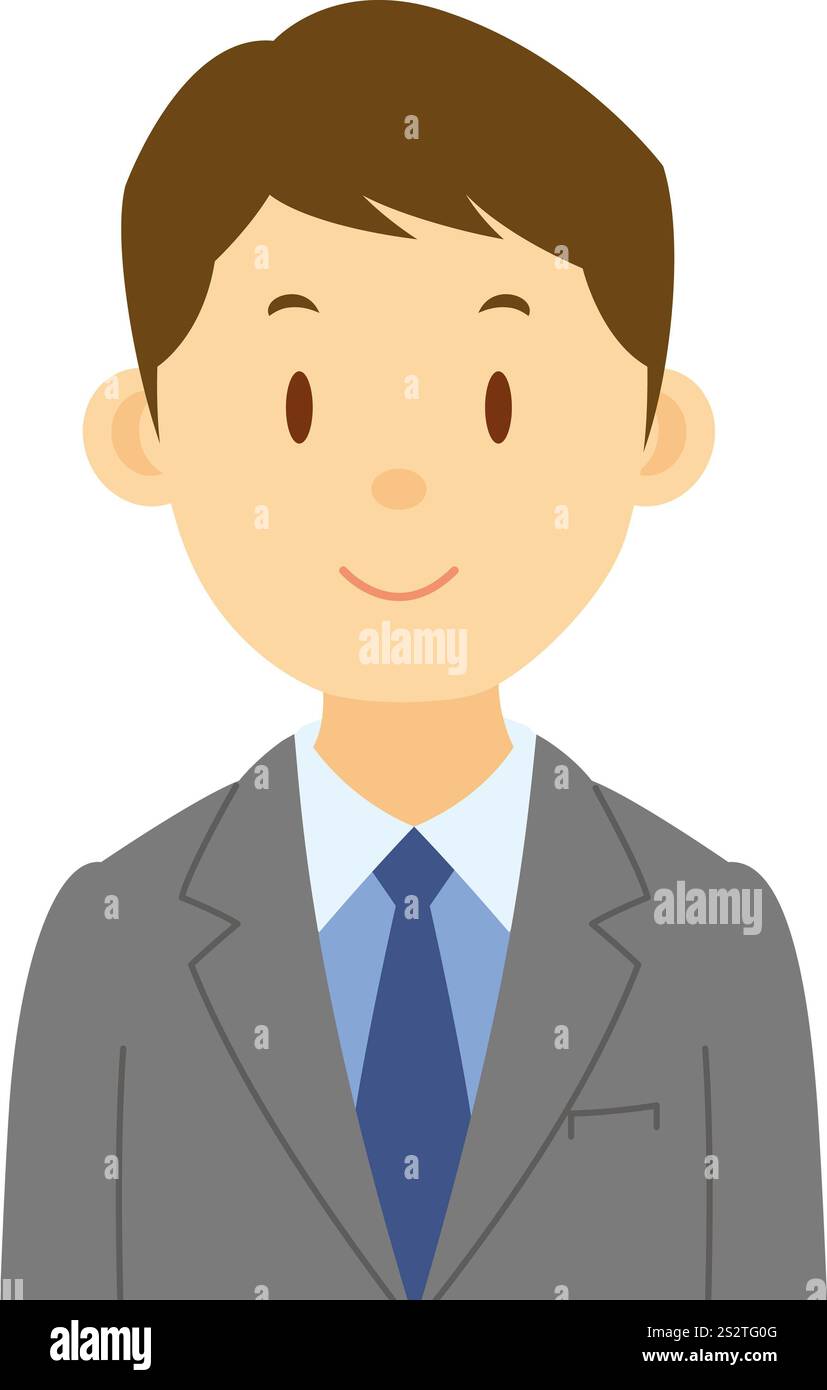 Ein Schuss von männlichem neuen Angestellter im Anzug Stockfoto