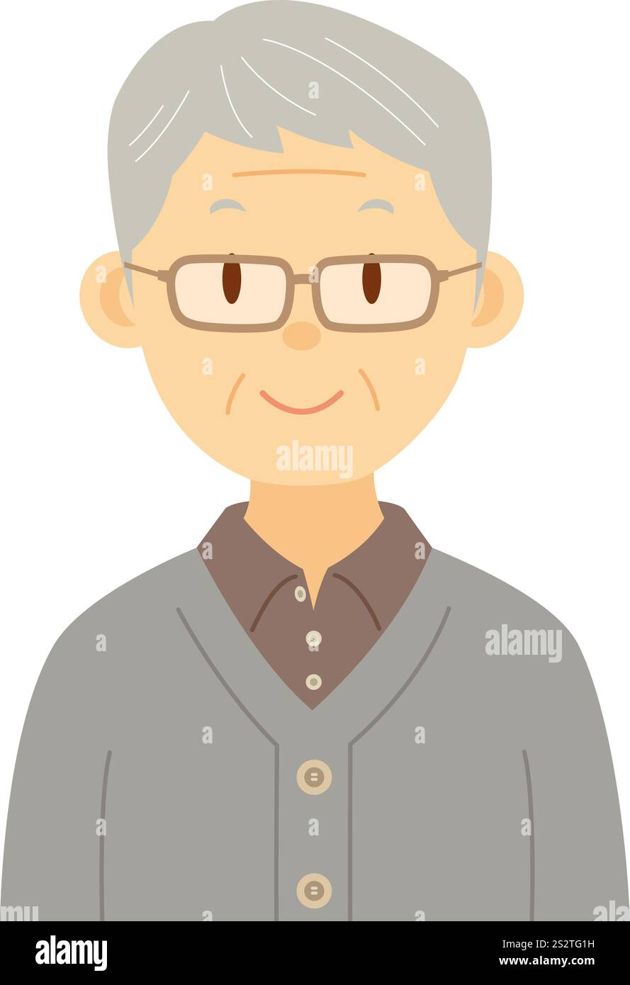 Senior-männlicher Brustschuss Stockfoto