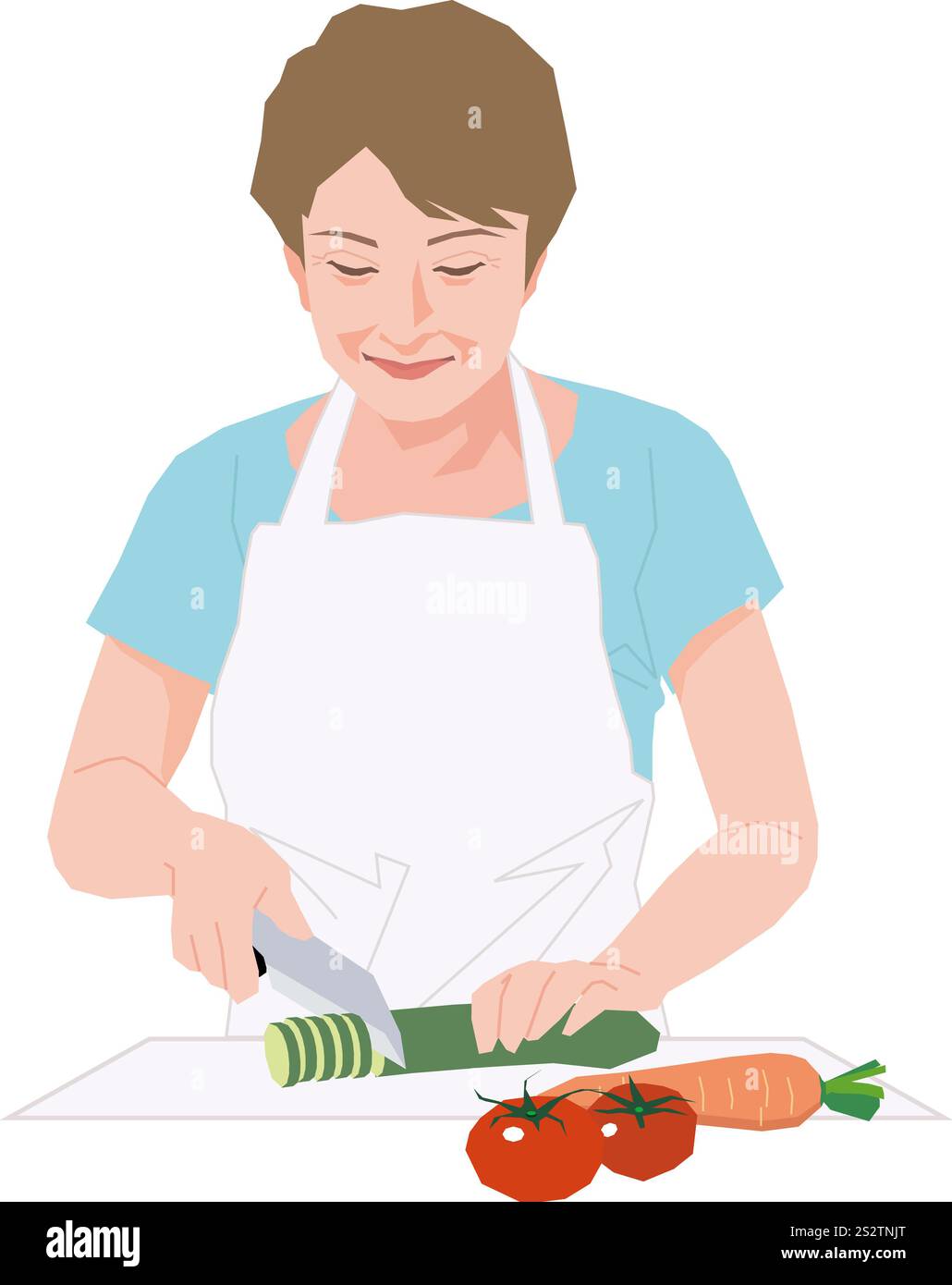 Aktive Seniorinnen kochen Stockfoto