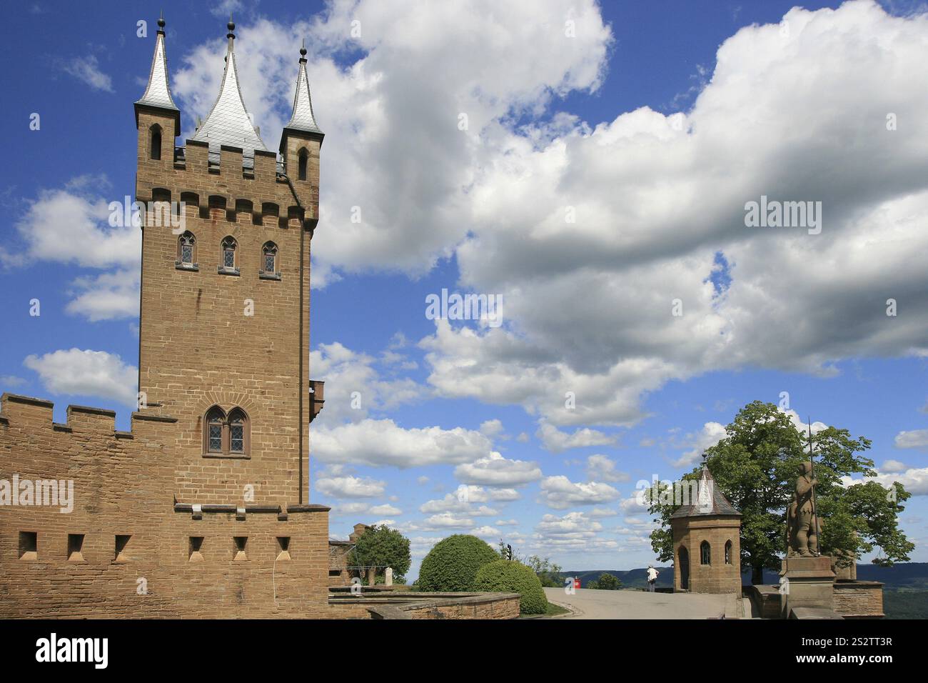Schloss Hohenzollern, Stammburg der Fürstenfamilie und ehemaliges herrschendes preußisches Königs- und deutsches Kaiserhaus Hohenzollern, Bisingen, Bad Stockfoto