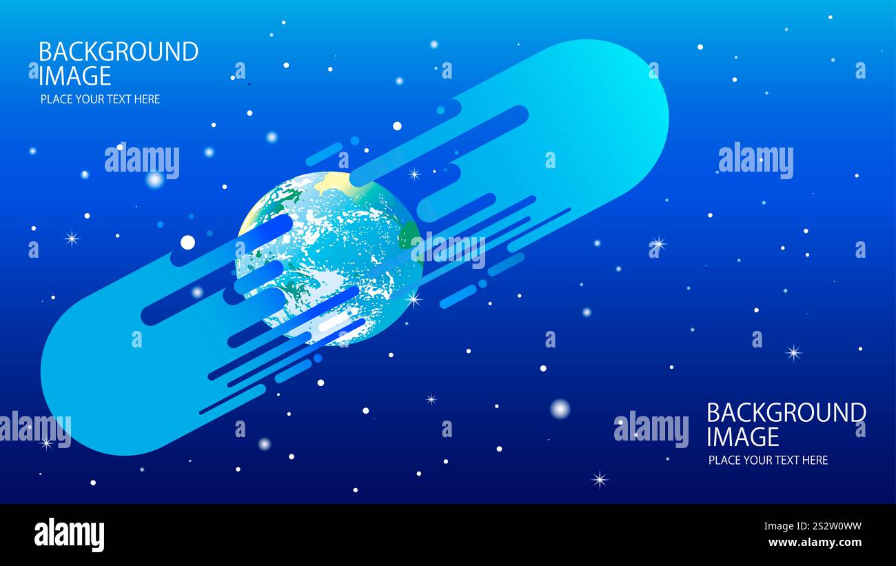 Cover- und Video-Miniaturansichten für wissenschaftliche Weltraumbilder Stockfoto