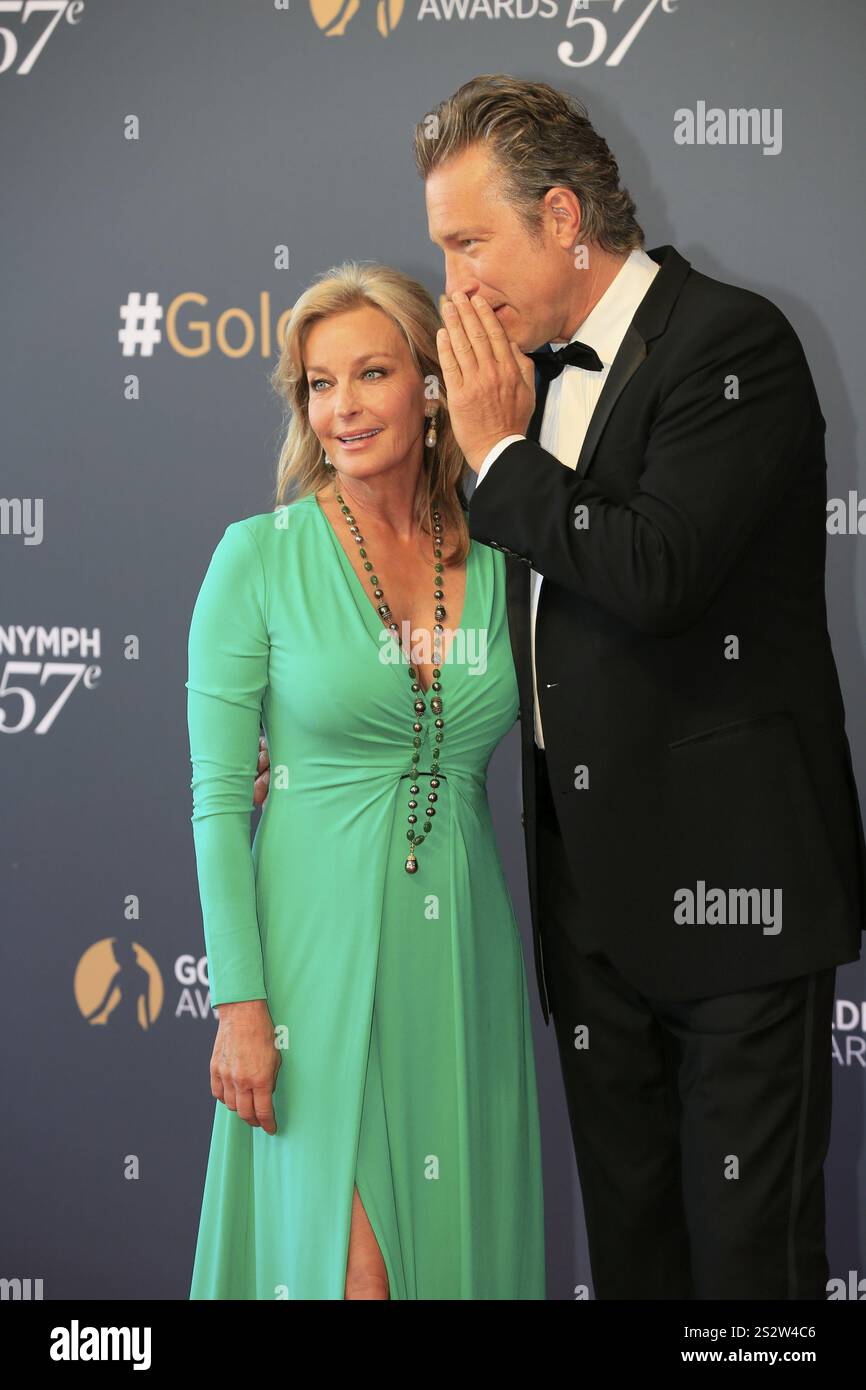 Bo Dereck und John Corbett, Red Carpet Award Ceremony Nymphes d'Or, 57. Festival de Television de Monte-Carlo, TV Festival Monte-Carlo, Fürstentum Stockfoto