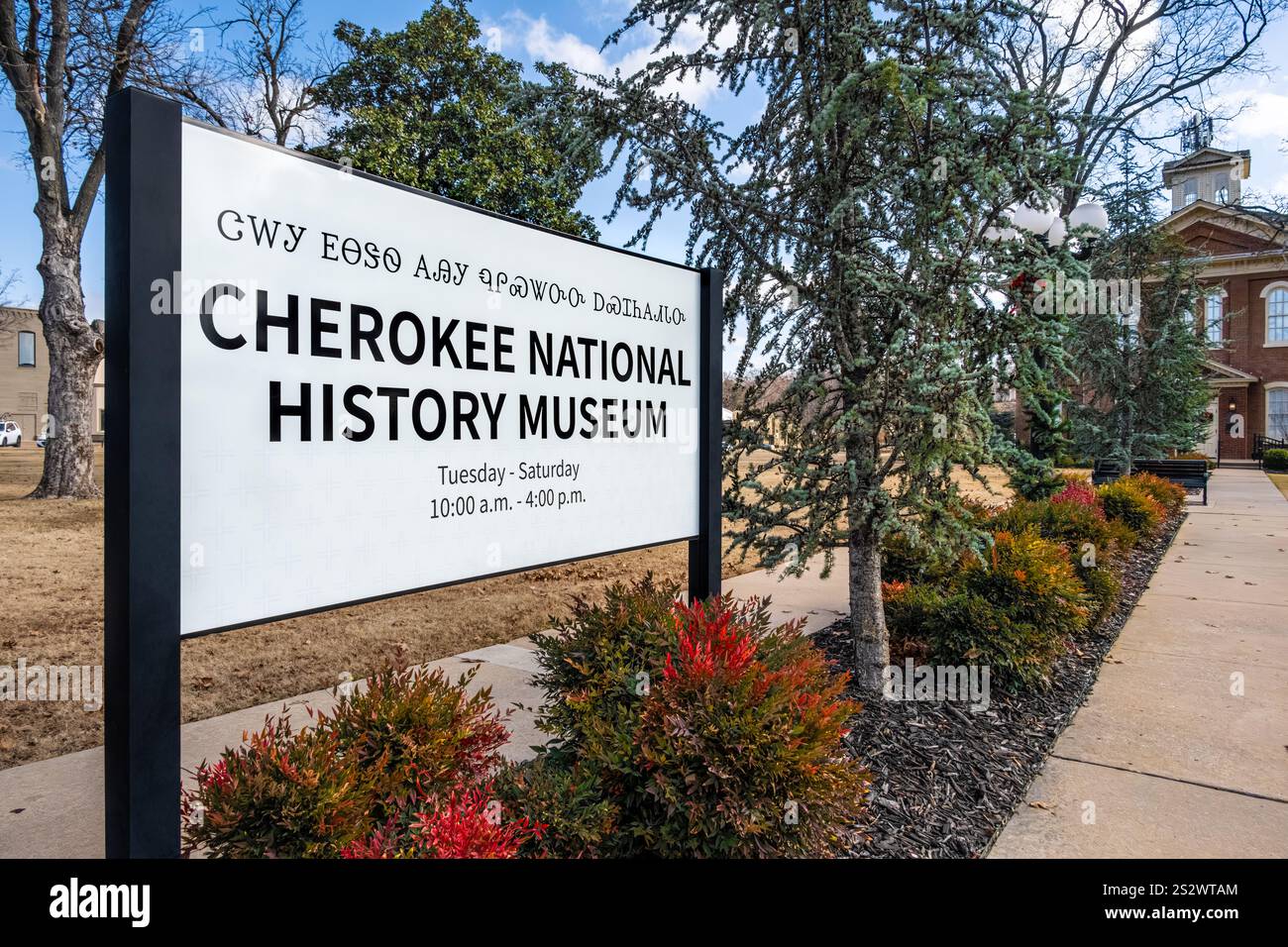 Cherokee National History Museum am Town Square in Downtown Tahlequah, Oklahoma. (USA) Stockfoto