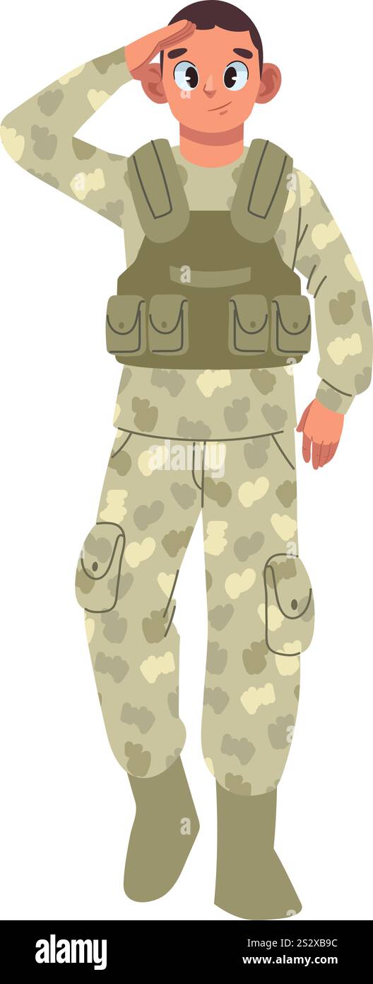 Anrede des Militärs Stock Vektor