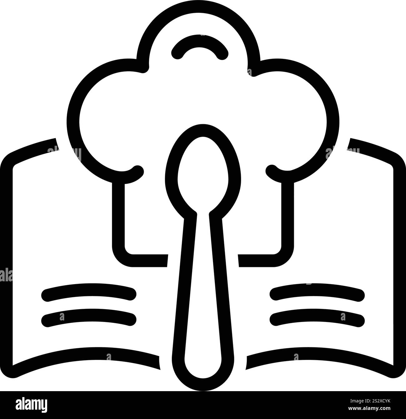 Symbol für Rezept, Rezeptbuch Stock Vektor