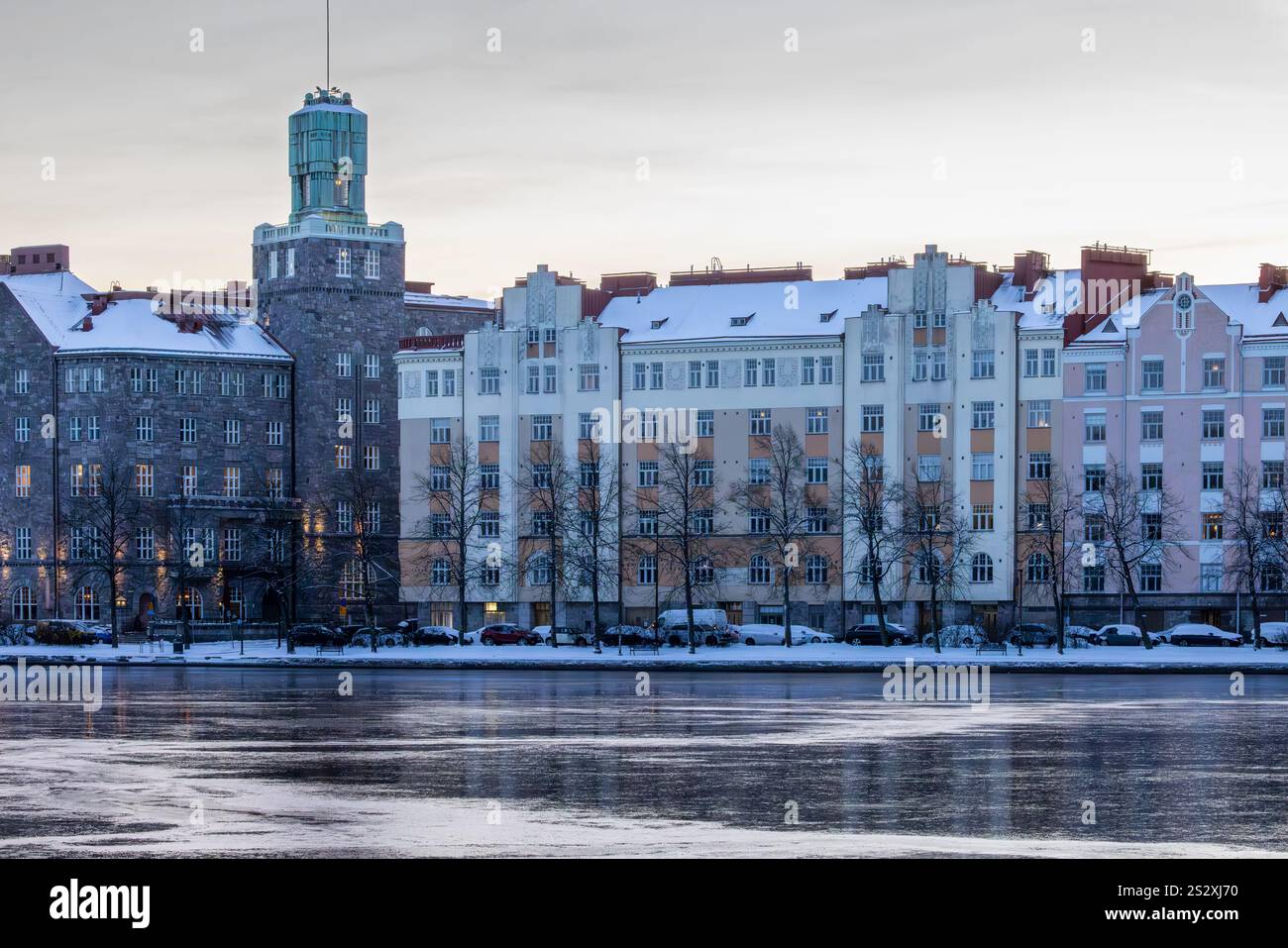 Jugendstilgebäude in Siltasaari Helsinki Stockfoto