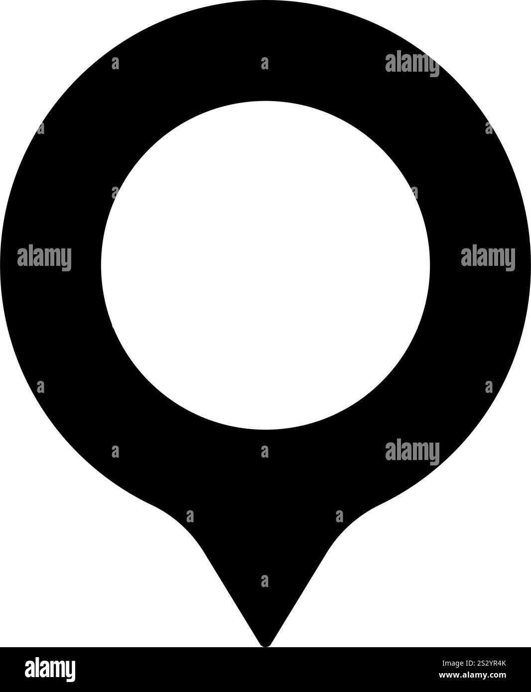 Kreis Position Karte Pin Symbol Symbol Vektor Illustration Stock Vektor