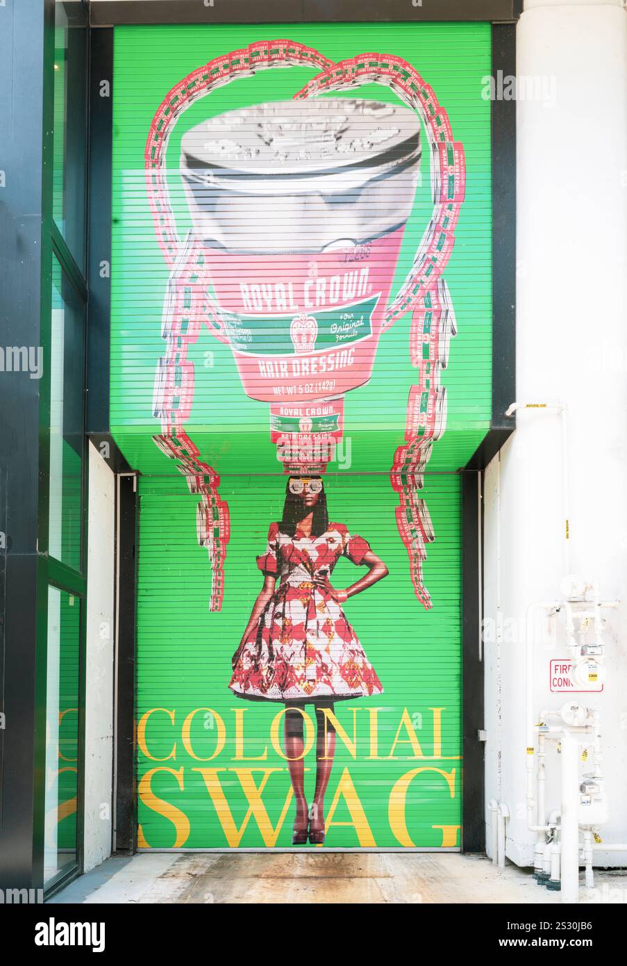 Wall Art, Design District, Luxuseinkäufe mit Markendesignerläden wie Dior, Cartier, Tiffany, Bulgary und vielen anderen in Miami, Florida, USA Stockfoto