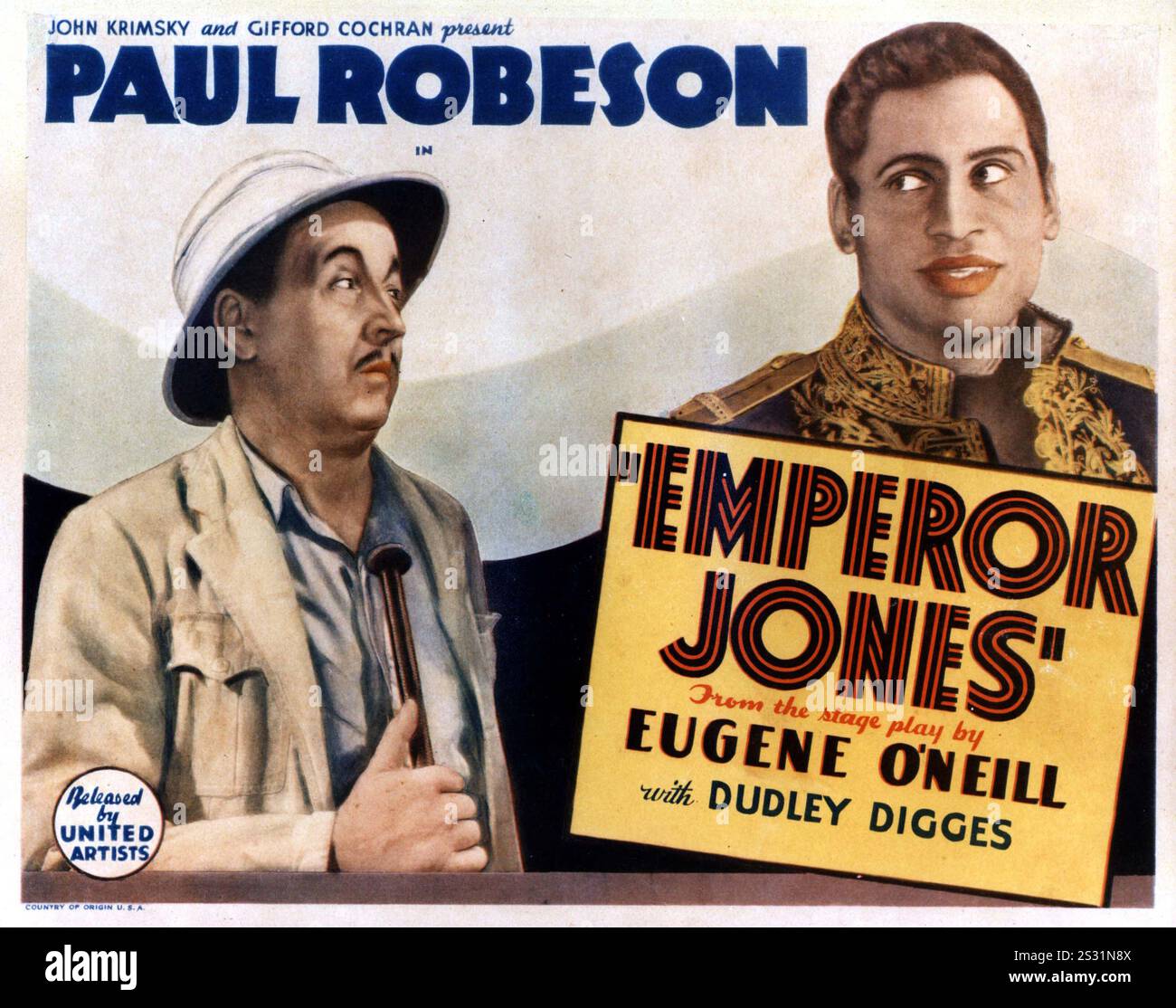 DAS EMPEROR JONES POSTER AUS DEM RONALD GRANT ARCHIV Datum: 1933 Stockfoto