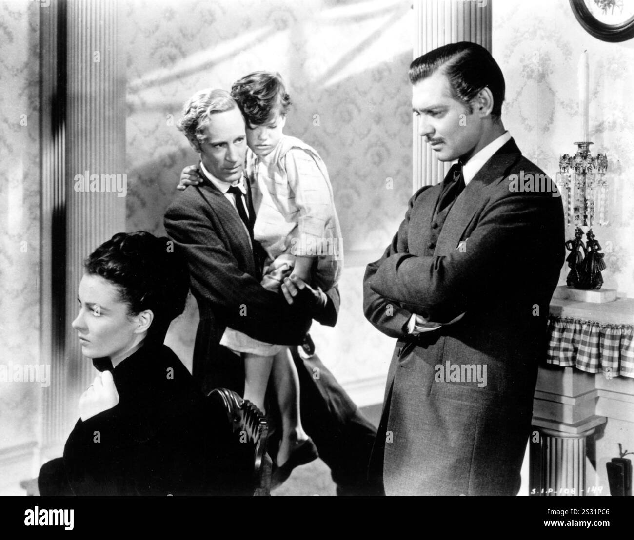 VOM WIND VERWEHT VIVIEN LEIGH, LESLIE HOWARD UND CLARK GIEBEL EIN INTERNATIONALES SELZNICK-BILD Datum: 1939 Stockfoto