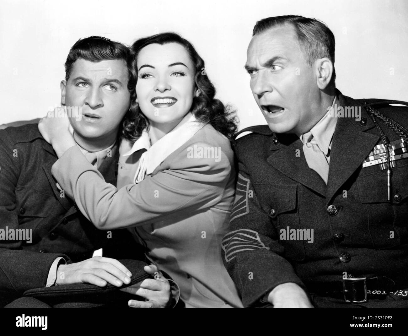 HEIL DEN EROBERER Eddie Bracken, Ella Raines und William Demerest Datum: 1944 Stockfoto