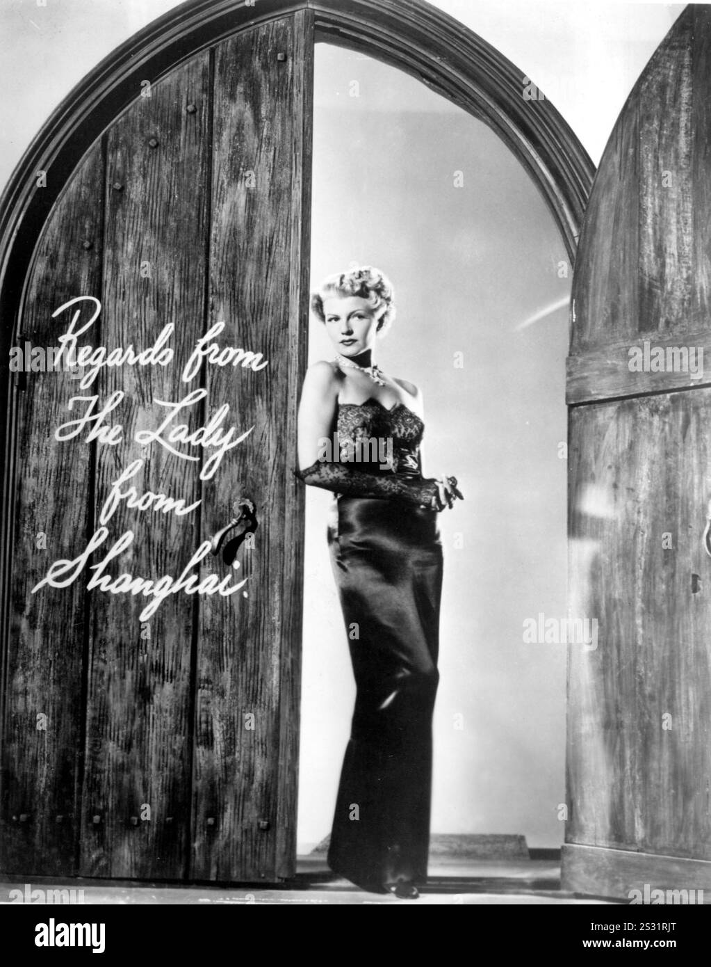 DIE DAME AUS SHANGHAI COLUMBIA STELLT SICH RITA HAYWORTH VOR Datum: 1947 Stockfoto