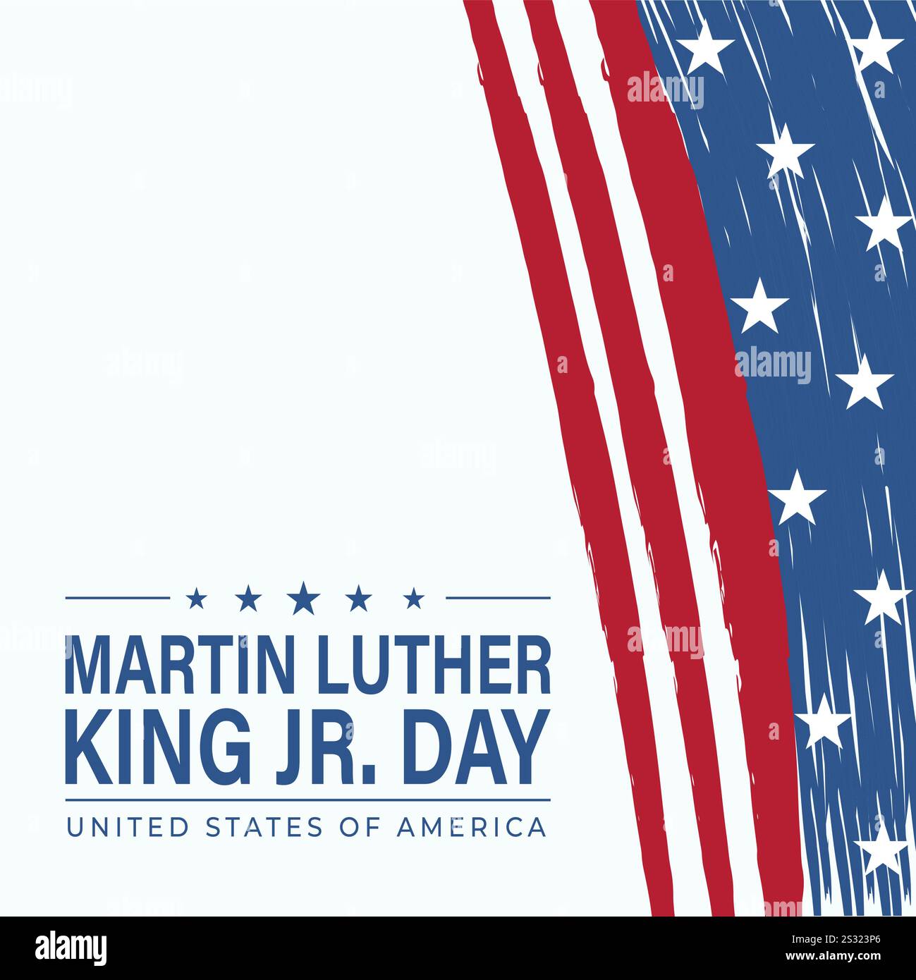 Feiern Sie Martin Luther King, Jr Day United States im Januar, Bundesfeiertag Patriotic american Elements. Poster, Karte, Banner, Hintergrund. Vektor Stock Vektor