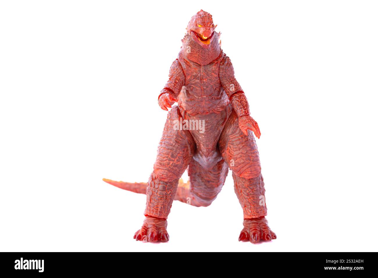 ZHONGSHAN GUANGDONG China-7. Mai 2021: Roter Godzilla auf dem Hintergrund. Stockfoto