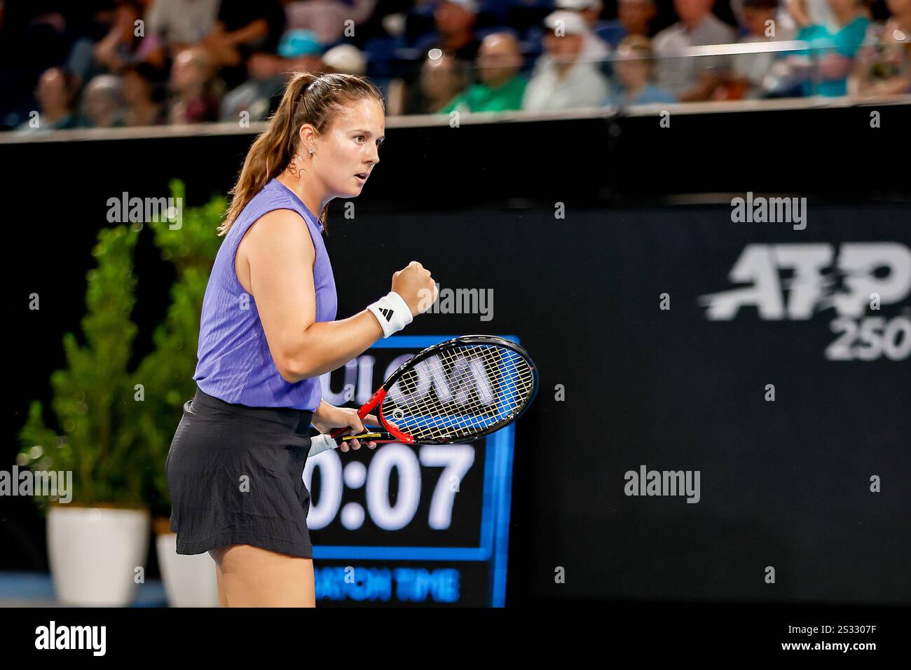 Memorial Drive Tennis Centre, Adelaide, Australien 8. Januar 2025, Adelaide International Tennis, Runde 2, Daria KASATKINA (Russland) Credit; Mark Willoughby/ALAMY Live News Stockfoto