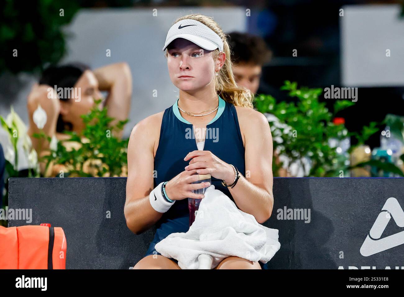 Memorial Drive Tennis Centre, Adelaide, Australien 8. Januar 2025, Adelaide International Tennis, Runde 2, Emerson JONES (Aust) Credit; Mark Willoughby/ALAMY Live News Stockfoto