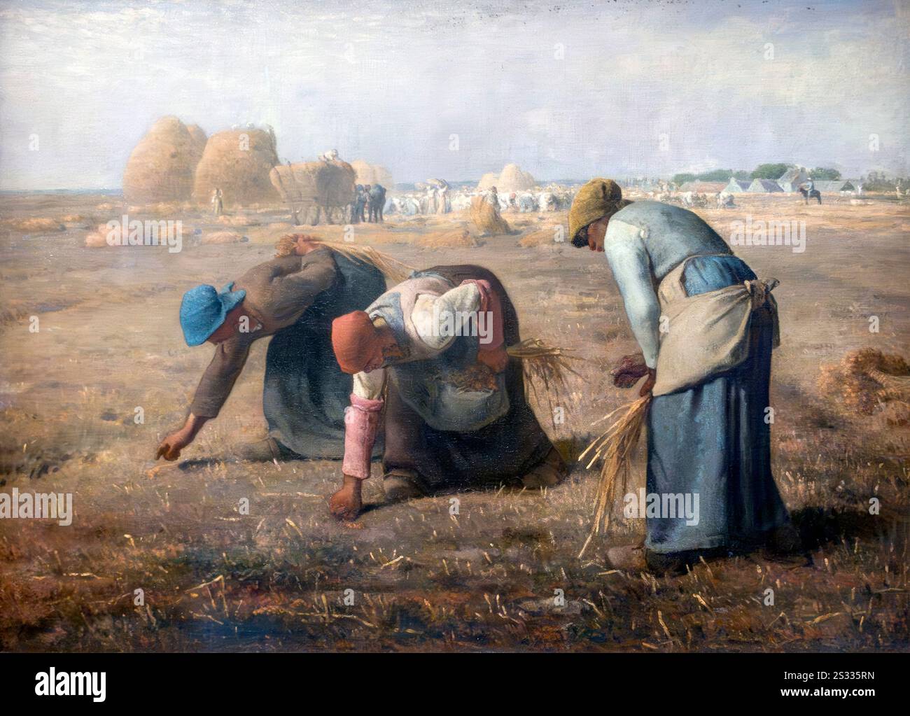 Die Gleaners (des glaneuses) 1857 Ölgemälde von Jean-Francois Millet Stockfoto