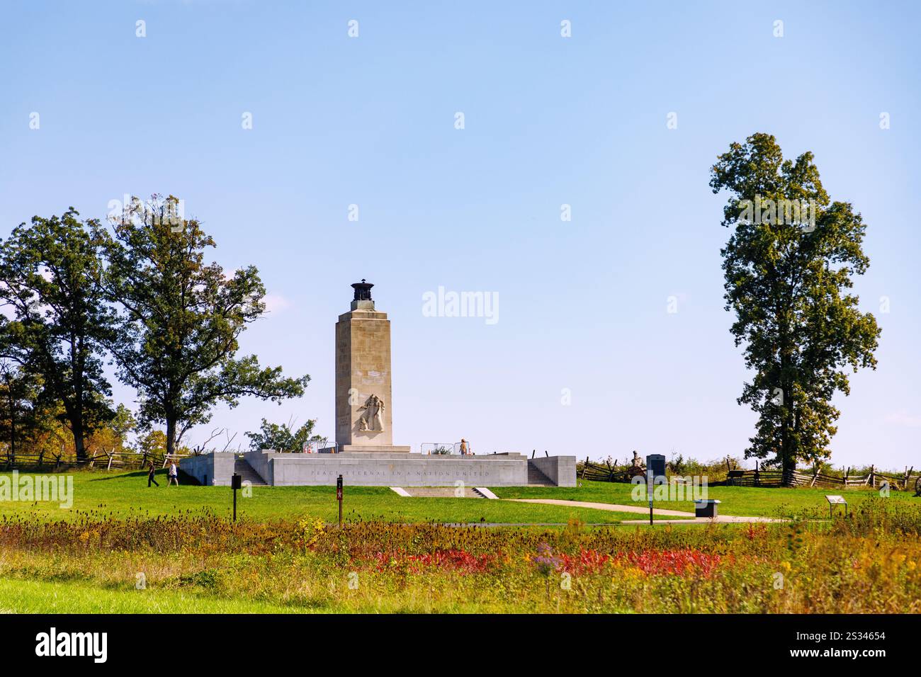 Eternal Light Peace Memorial im Gettysburg National Military Park in Gettysburg, Adams County, Pennsylvania, USA Stockfoto