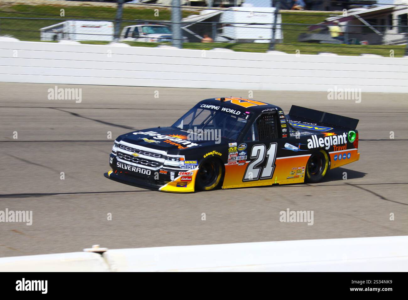 Newton, Iowa, USA – 18. Juni 2016: Johnny Sauter NASCAR Camping Wolrd Truck-Rennserie. Speedriatrie 200 Stockfoto